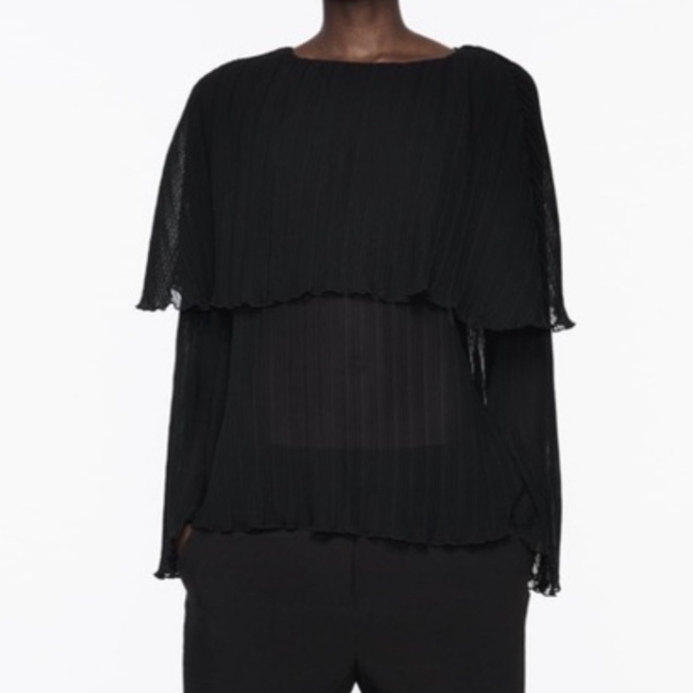 Zara Pleated Cape Top